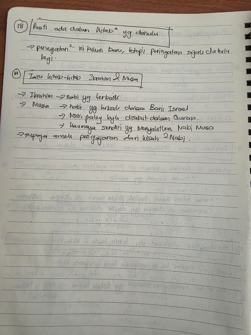 Original notebook notes for Al-A‘la Ayat 19